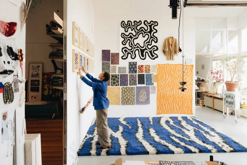 Monster Teppich, 250 X 350 Cm, Ultramarinblau - Cremeweiß 6 Monster Teppich, 250 X 350 Cm, Ultramarinblau - Cremeweiß – Bild 6