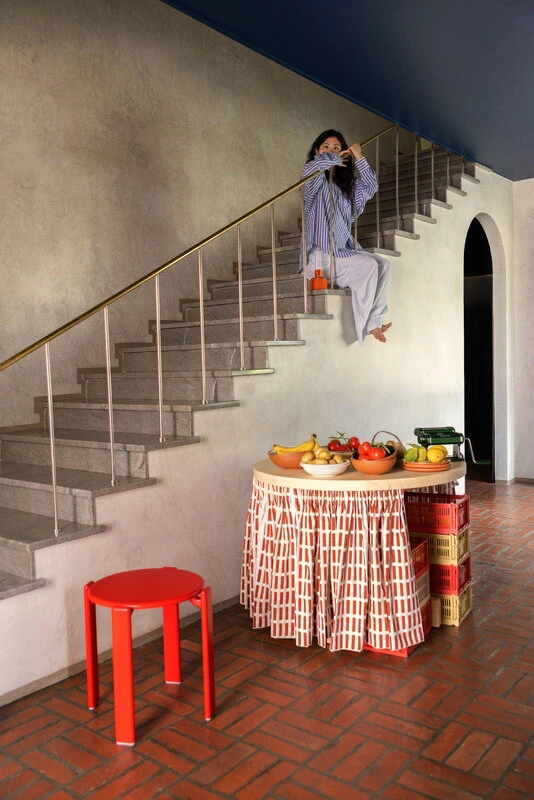 Artek Siena Baumwollstoff, 150 X 300 Cm, Ziegelrot – Sandbeige 5 Artek Siena Baumwollstoff, 150 X 300 Cm, Ziegelrot – Sandbeige – Bild 5