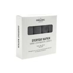 The Organic Company Everyday Stoffserviette, 4 Stück, Dunkelgrau -Heimstil Angebote Store 1073 110 EverydayNapkin DarkGrey Packaging