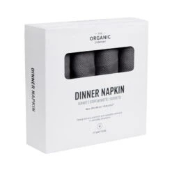The Organic Company Dinner Serviette, 4 Stück, Dunkelgrau -Heimstil Angebote Store 1134 110 Dinner Napkins Dark Grey Box