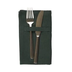 The Organic Company Dinner Serviette, 4 Stück, Dunkelgrün -Heimstil Angebote Store 1134 400 Dinner Napkins Dark Green Props