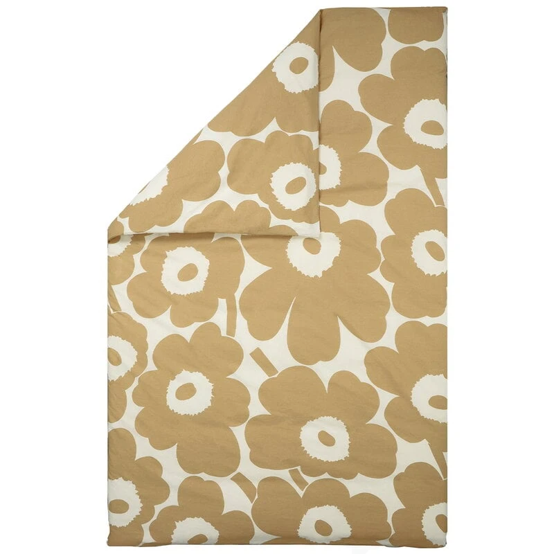 Marimekko Unikko Bettbezug, 150 X 210 Cm, Baumwolle – Beige 1 Marimekko Unikko Bettbezug, 150 X 210 Cm, Baumwolle – Beige