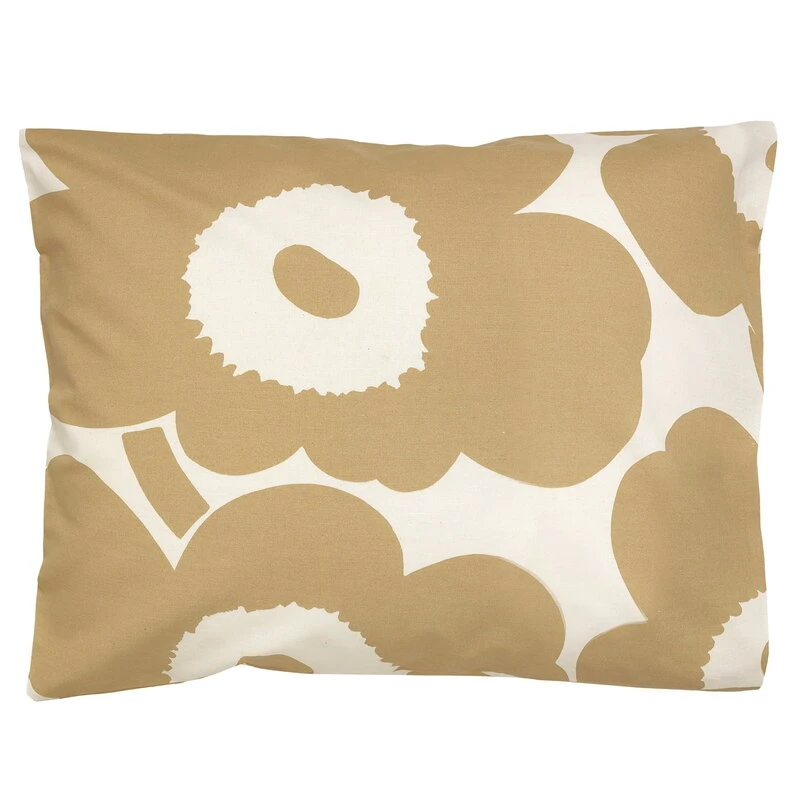 Marimekko Unikko Kopfkissenbezug 50 X 60 Cm, Baumwolle – Beige 1 Marimekko Unikko Kopfkissenbezug 50 X 60 Cm, Baumwolle – Beige