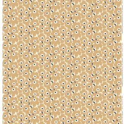 Marimekko Mini Unikko Stoff, Cremeweiß-beige-dunkelblau