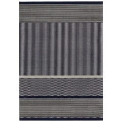 Teppich San Francisco, Dunkelblau – Steingrau