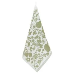 Puutarha Handtuch/Serviette, Weiß - Olivgrün