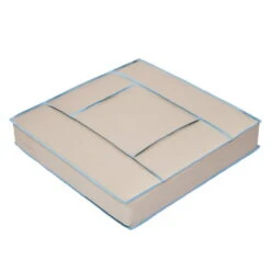 Sitzkissen, 60 X 60 Cm, Beige - Himmelblau