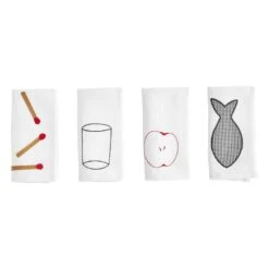 Hay Sobremesa Servietten, 4 Stück, Weiß