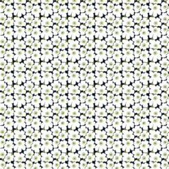 Marimekko Mini Unikko Stoff, Schwarz – Weiß – Grün