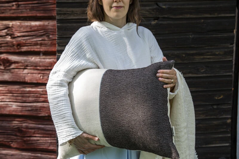 Block Kissen, 45 X 60 Cm, Blau - Schwarz 3 Block Kissen, 45 X 60 Cm, Blau - Schwarz – Bild 3