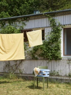 Hay Duo Kopfkissenbezug, Goldgelb -Heimstil Angebote Store Elementaire Chair olive Basket S soft blue Duo Bed Linen golden yellow Frotte Stripe warm yellow