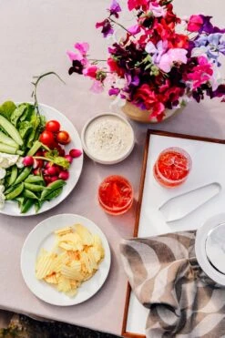 &Tradition Collect Linen SC31 Tagesdecke, 240 X 260 Cm, Powder -Heimstil Angebote Store Elokuu fds2