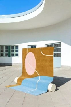 Ruukku Teppich, Gold - Blau -Heimstil Angebote Store Finarte Galleria Ruukku gold lightblue mood 1