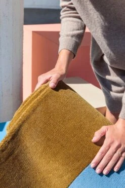 Ruukku Teppich, Gold - Blau -Heimstil Angebote Store Finarte Galleria Ruukku gold lightblue mood 2