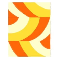 Marimekko Savanni Stoff, Gelb - Rot - Hellgelb