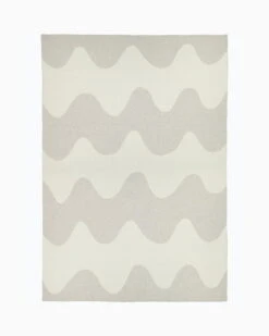 Marimekko Lokki Decke, Weiß – Beige -Heimstil Angebote Store MM 211 lokki neulottu huopa 130x180 070883 183 FR2