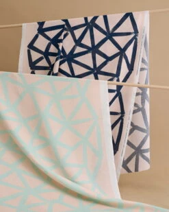 Marimekko Ukkospilvi Leinenstoff, Pfirsichrosa - Minzgrün -Heimstil Angebote Store MM 231 Ukkospilvi