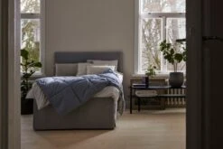 Moona Bettüberwurf Für Einzelbett,160 X 260 cm, Nebelblau - Damp -Heimstil Angebote Store Matri Basic Quilted Moona fog blue 0256 lr 1