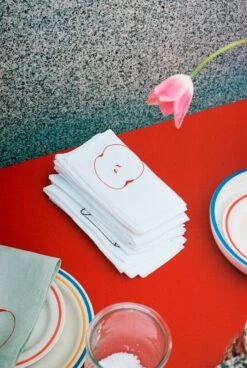 Hay Sobremesa Servietten, 4 Stück, Weiß -Heimstil Angebote Store Sobremesa Napkin Set of 4 white