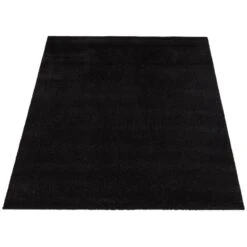 Einfarbiger Uni Teppich, 90 x 130 Cm, Schwarz -Heimstil Angebote Store TICA Floormat Unicolorblack 00668 90x130 5710555006680 c