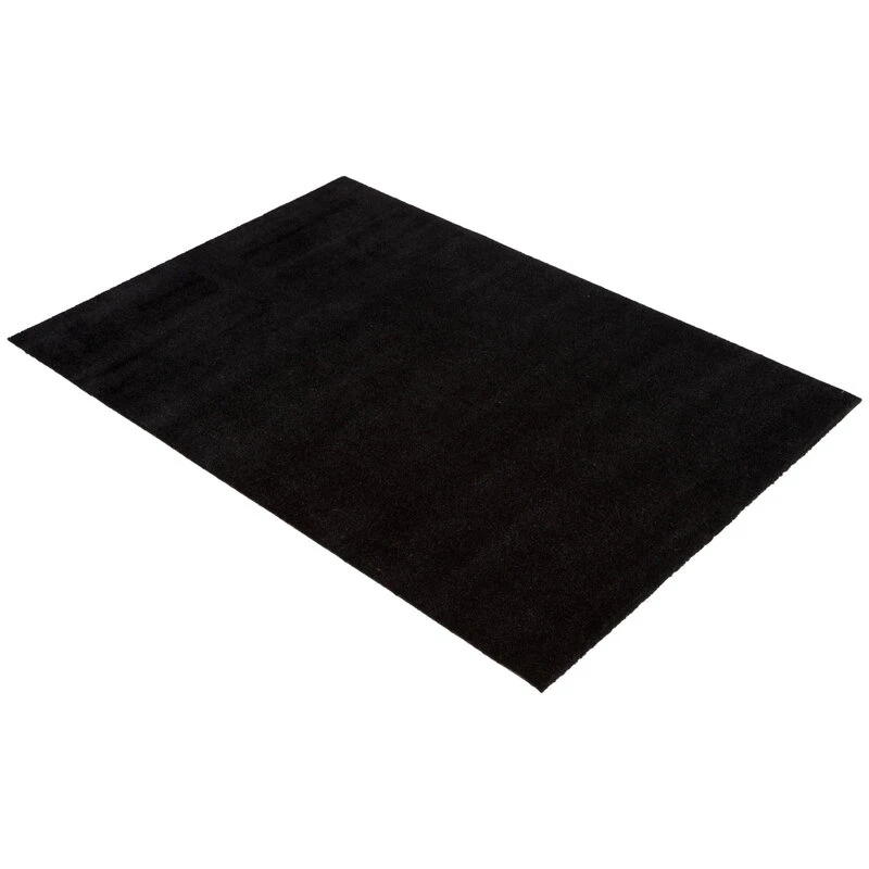 Einfarbiger Uni Teppich, 90 x 130 Cm, Schwarz – Bild 2