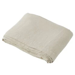 Tagesdecke Aus Leinen, 240 X 260 Cm, Sandgrau