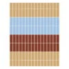 Marimekko Tiiliskivi Stoff, Beige - Hellblau - Rotbraun