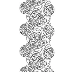 Marimekko Bottna Stoff, Weiß - Schwarz