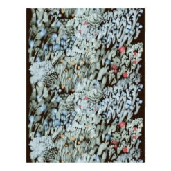 Marimekko Kuisma Leinenstoff, Dunkelbraun, Rot, Blau