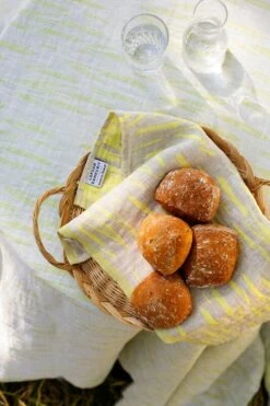 Osmankäämi Handtuch/Serviette, Leinen - Gelb -Heimstil Angebote Store lapuankankurit osmankaami tablecloth blanket and towel napkin linen yellow 3