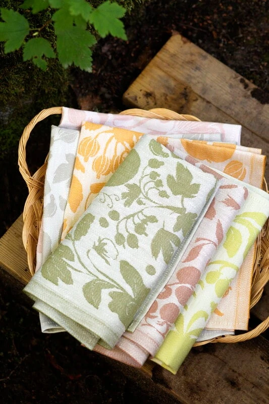 Puutarha Handtuch/Serviette, Weiß - Limettengrün 2 Puutarha Handtuch/Serviette, Weiß - Limettengrün – Bild 2