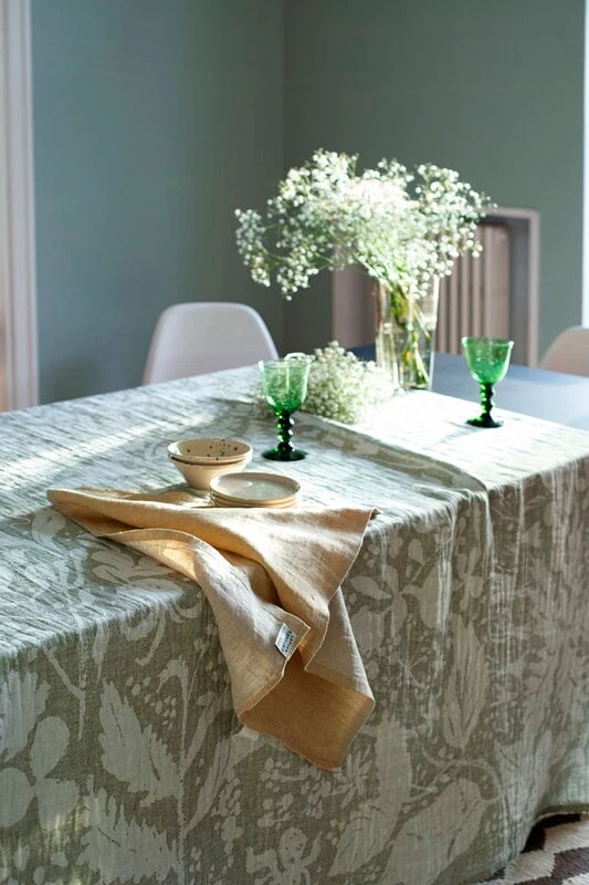 Villiyrtit Tischtuch/Überwurf, 150 X 200 Cm, Weiß - Olivgrün 6 Villiyrtit Tischtuch/Überwurf, 150 X 200 Cm, Weiß - Olivgrün – Bild 6