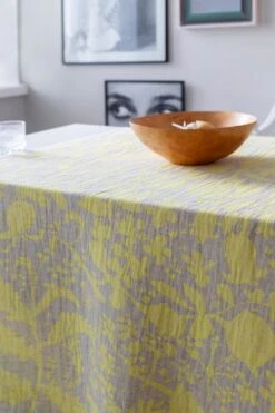 Villiyrtit Tischdecke/Überwurf, 150 x 200 cm, Gelb - Leinen -Heimstil Angebote Store lapuankankurit villiyrtit tablecloth blanket yellow linen 3