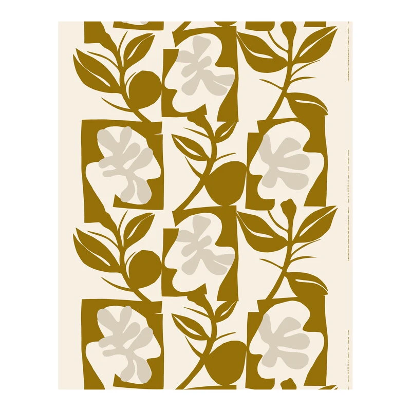 Marimekko Naatit Baumwollstoff, Schwer, Baumwolle - Olivgrün - Grau 1 Marimekko Naatit Baumwollstoff, Schwer, Baumwolle - Olivgrün - Grau